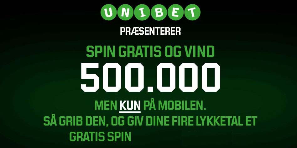 Spin gratis hver dag på mobilen og vind 500.000 kroner skattefrit