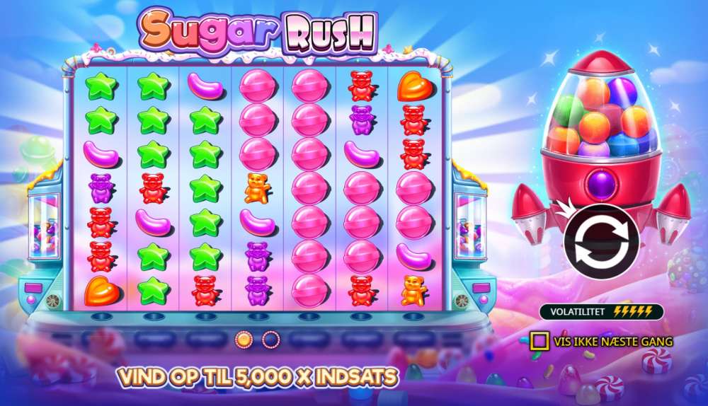 Sugar Rush 1000 - find gratis spins på det populære spil