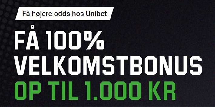 Få 1.000 kr. sportsbonus på Unibet