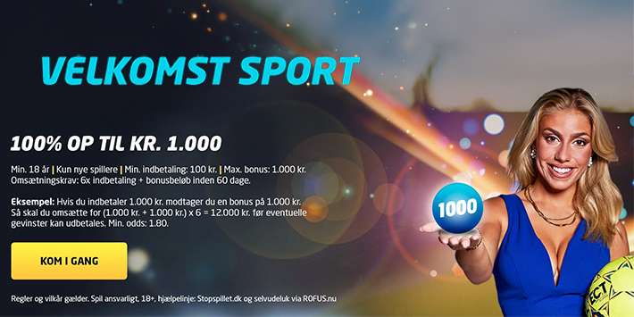 Få en 1.000 kr. Sportsbonus på JackpotBet