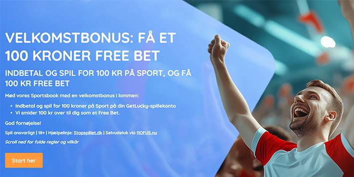 Få et 100 kr. Freebet på GetLucky