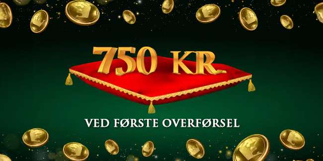 Få 100% bonus på op til 750 kr.